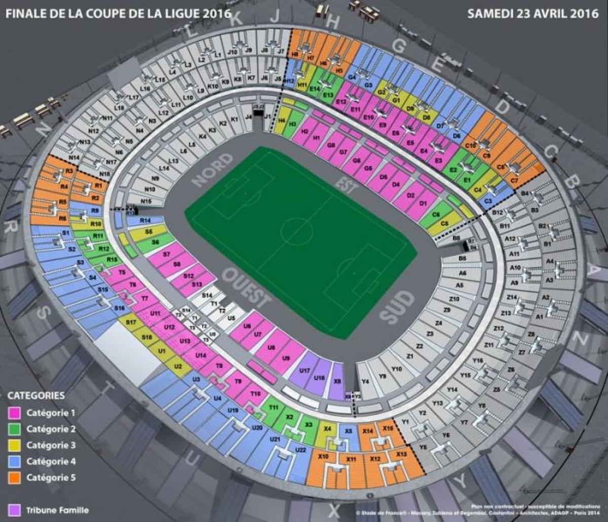 Karte von Stade de France Fußball