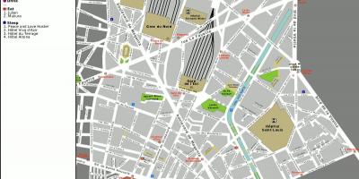 Karte von 10th arrondissement von Paris