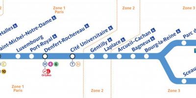 Karte der RER B